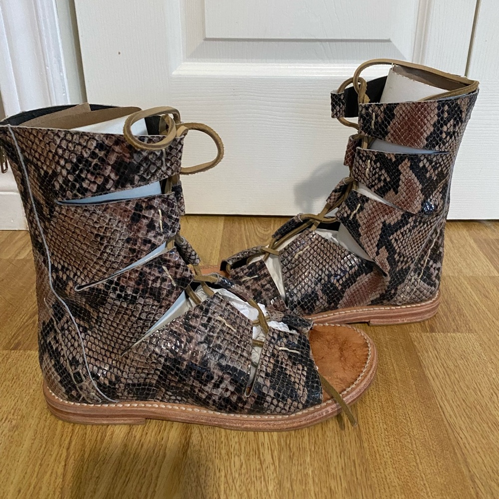 Freebird Caesar gladiator sandals - brown snake multi